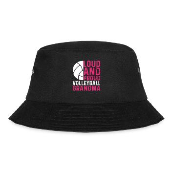 Proud Volleyball Grandma Mother's Day Volleyball Grandma - Bucket Hat - black - Front - Lela (165cm)