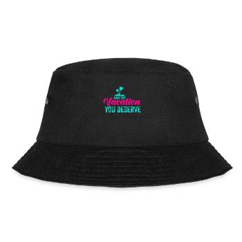 Haben Sie den Urlaub, den Sie verdienen - Bucket Hat - Schwarz - Vorne - Lela (165cm)