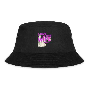 Ich liebe meine Frau - Bucket Hat - Schwarz - Vorne - Lela (165cm)