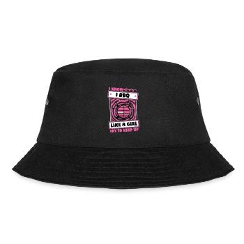 Bbq Grillen Mädchen - Bucket Hat - Schwarz - Vorne - Lela (165cm)