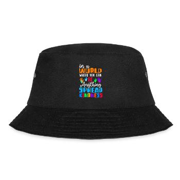 Spread Kindness No Bullying Motivational Funny - Bucket Hat - black - Front - Lela (165cm)