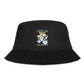 Ich lese die Regeln, damit Sie nicht müssen - Bucket Hat - Schwarz - Vorne - Lela (165cm)