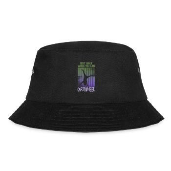 Warum laufen, wenn Sie Wagenrad-Gymnastik können - Bucket Hat - Schwarz - Vorne - Lela (165cm)