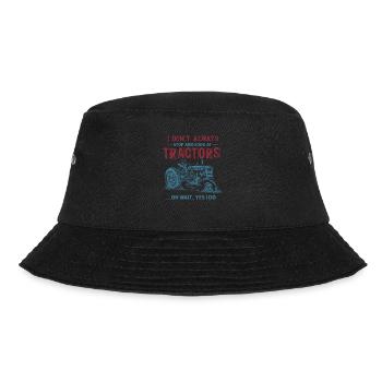 Ich halte nicht immer an und schaue mir Traktoren an - Bucket Hat - Schwarz - Vorne - Lela (165cm)