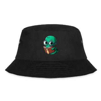 Bibliophile Bücherwurm Leseratte - Bucket Hat - Schwarz - Vorne - Lela (165cm)