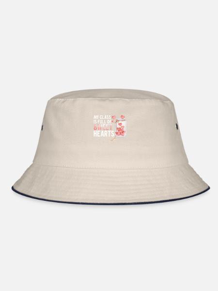 My Class Is Full Of Sweethearts - Bucket Hat - ecru/navy - Front