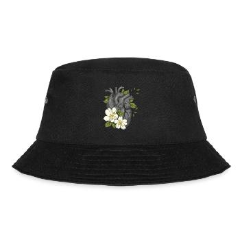 Cœur anatomique et fleurs - Bob - noir - Devant - Lela (165cm)