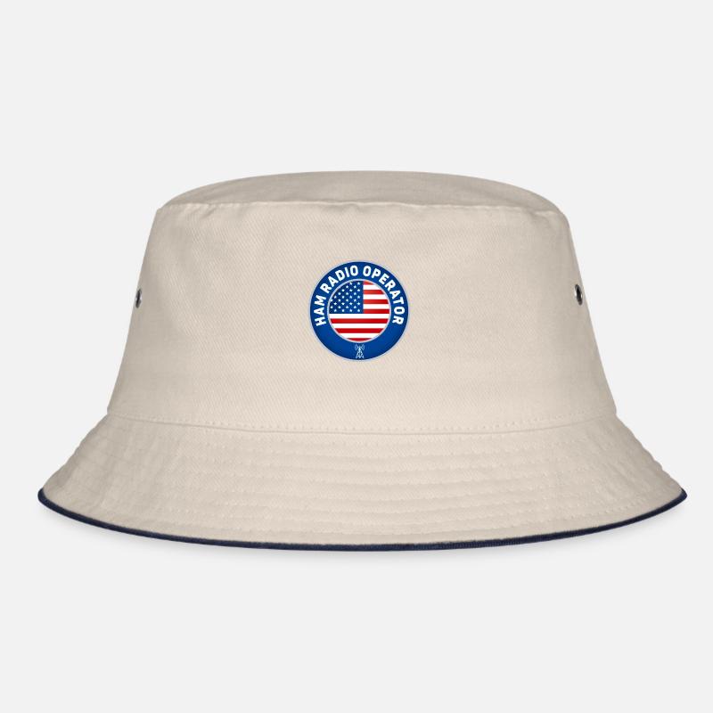 Ham Radio Operator US Flag Bucket Hat