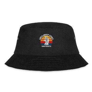 Im Leben geht es um Tore und Assists im Fußball - Bucket Hat - Schwarz - Vorne - Lela (165cm)