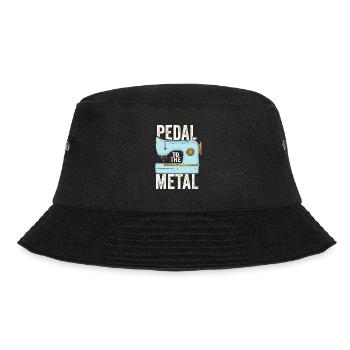 Pedal zur Metallnähmaschine - Bucket Hat - Schwarz - Vorne - Lela (165cm)