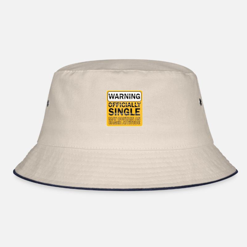 Warnung Offiziell Single Eifer Attitude Bucket Hat