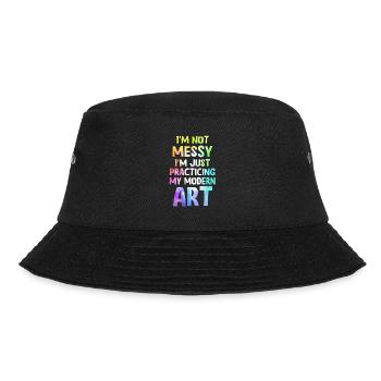Ich bin kein chaotisches Gemälde mit moderner Kunst - Bucket Hat - Schwarz - Vorne - Lela (165cm)