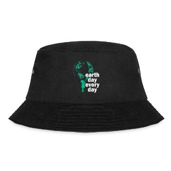 Tag der Erde: Alltägliches Umweltbewusstsein - Bucket Hat - Schwarz - Vorne - Lela (165cm)