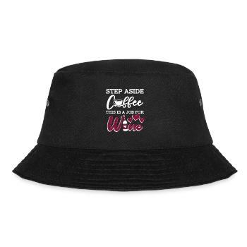 Wein Winzer Kaffee Wein - Bucket Hat - Schwarz - Vorne - Lela (165cm)