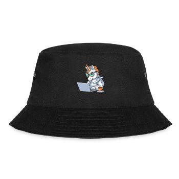 Entwickler Coder Programmierer Kaffee - Bucket Hat - Schwarz - Vorne - Lela (165cm)