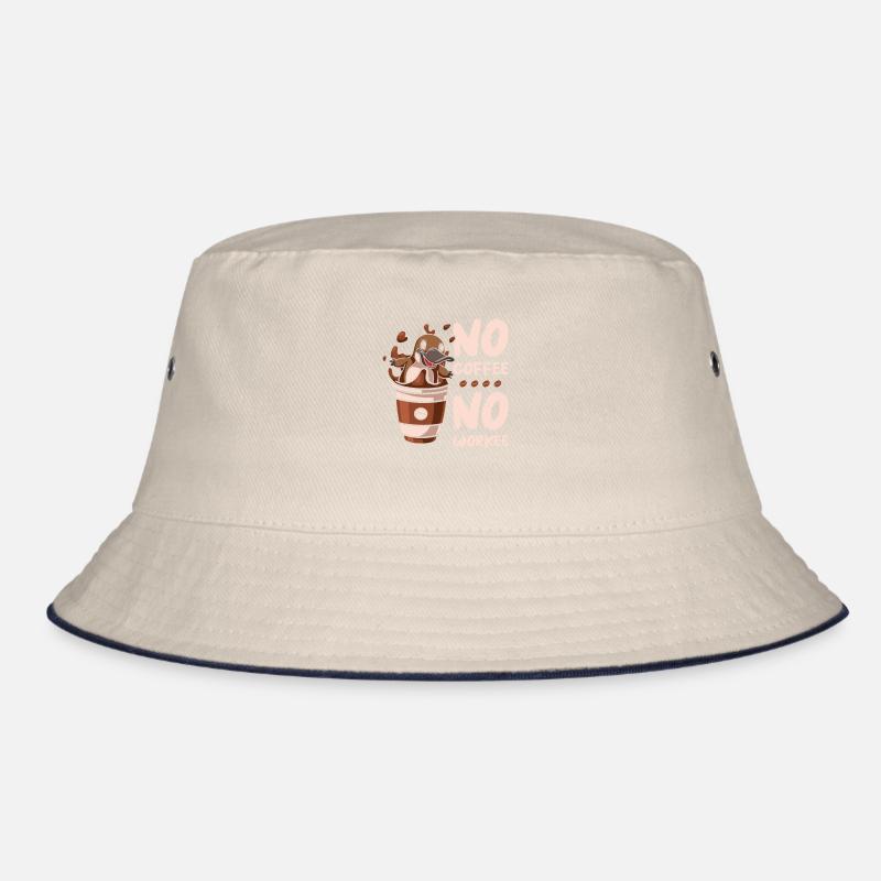 Coffee Cafe Platypus No Coffee No Workee Bucket Hat