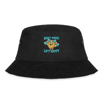 Donut Fitness Funny Donut Gym - Bucket Hat - black - Front - Lela (165cm)