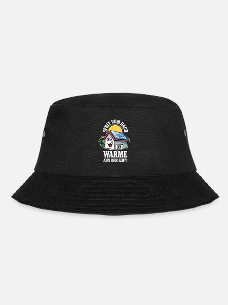 Öko Haus Sprit vom Dach Wärme aus der Luft - Bucket Hat - Schwarz