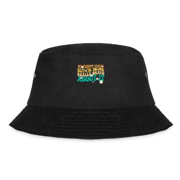 My Tummy Hurts But I'm Being Really - Bucket Hat - black - Front - Lela (165cm)
