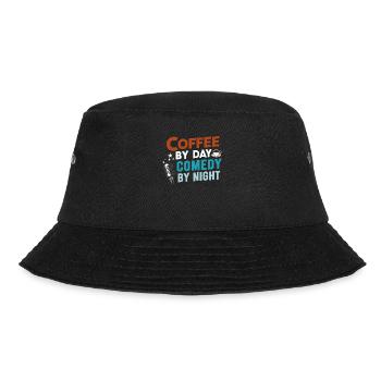 Kaffee bei Tag Comedy bei Nacht Komiker - Bucket Hat - Schwarz - Vorne - Lela (165cm)