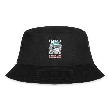 I Create Model Railroads Superpower - Bucket Hat - black - Front - Lela (165cm)