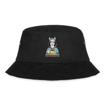 Good morning very thin funny alpaca - Bucket Hat - black - Front - Lela (165cm)