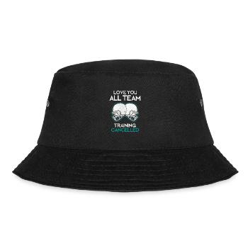 Ich liebe euch alle Teamtraining abgesagt - Bucket Hat - Schwarz - Vorne - Lela (165cm)