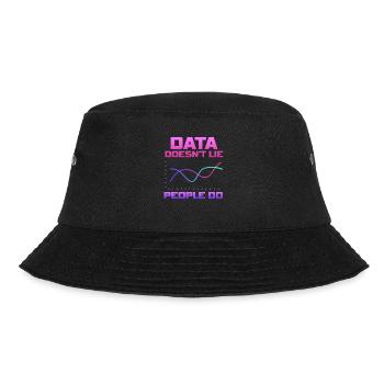 Daten lügen nicht, Menschen machen Datenanalysten - Bucket Hat - Schwarz - Vorne - Lela (165cm)