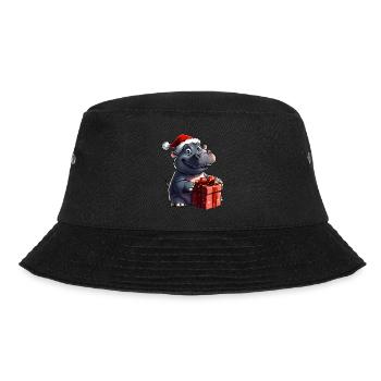 Hippos Christmas - Bucket Hat - black - Front - Lela (165cm)