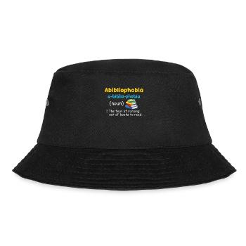 Abibliophobie Bücherwurm Lesebücher - Bucket Hat - Schwarz - Vorne - Lela (165cm)
