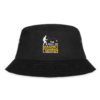 Neodymium Magnet Fishing Magnetic Fisher - Bucket Hat - black - Front - Lela (165cm)