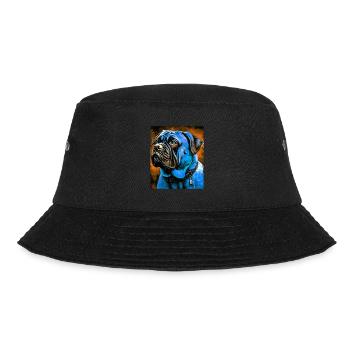 Mastiff Hund Porträt - Bucket Hat - Schwarz - Vorne - Lela (165cm)