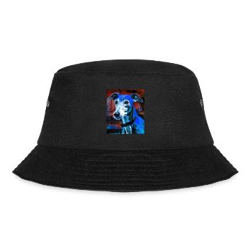 Greyhound Dog Portrait - Bucket Hat - black - Front - Lela (165cm)