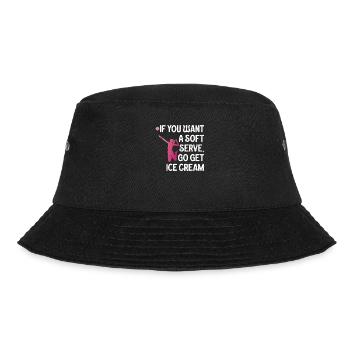 Wenn Sie ein Softeis wollen, holen Sie sich Eis - Bucket Hat - Schwarz - Vorne - Lela (165cm)