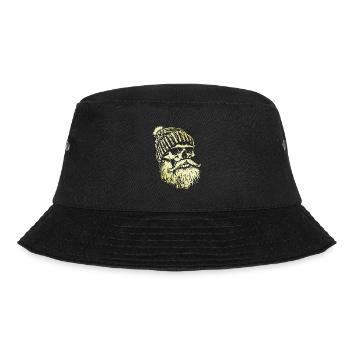 Holzfäller Skull - Bucket Hat - Schwarz - Vorne - Lela (165cm)