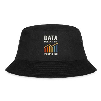 Daten lügen nicht, Menschen machen Datenanalysten - Bucket Hat - Schwarz - Vorne - Lela (165cm)