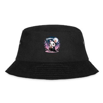 Grim Reaper Anime Cat Cherry Blossom - Bucket Hat - black - Front - Lela (165cm)