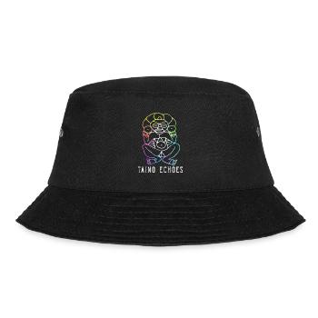Taíno spiegelt den Stolz seiner karibischen Abstammung wider - Bucket Hat - Schwarz - Vorne - Lela (165cm)