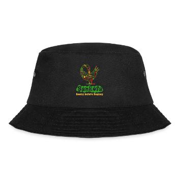 Sankofa Symbol Adinkra Ghana Schwarz - Bucket Hat - Schwarz - Vorne - Lela (165cm)