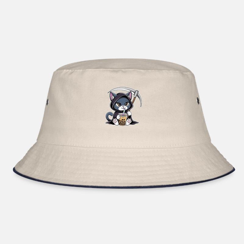 Sensenmann Anime Katze Kirschblüte Bucket Hat