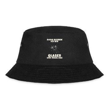 Glasmacher Glaserei Job Witz Geselle Handwerk - Bucket Hat - Schwarz - Vorne - Lela (165cm)