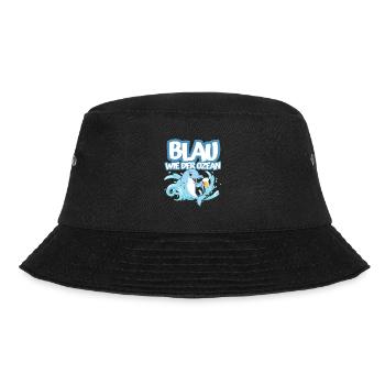 Blau wie der Ozean - Bucket Hat - Schwarz - Vorne - Lela (165cm)