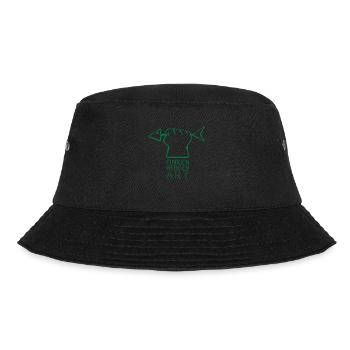 Finkenwerder Art_Outline - Bucket Hat - Schwarz - Vorne - Lela (165cm)