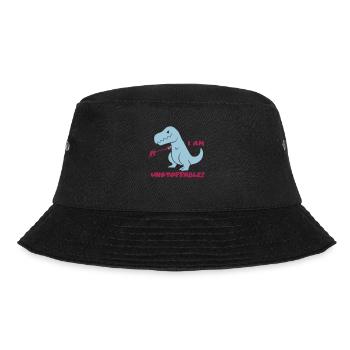 T-REX - I AM UNSTOPPABLE! (Blue) - Bucket Hat - black - Front - Lela (165cm)