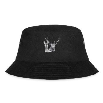 Hirsch und Schleim - Bucket Hat - Schwarz - Vorne - Lela (165cm)