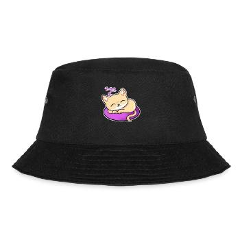 manqiwZzz Katze Schlafen Zzz Comic - Bucket Hat - Schwarz - Vorne - Lela (165cm)