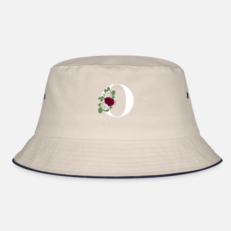 letter o flowers Bucket Hat