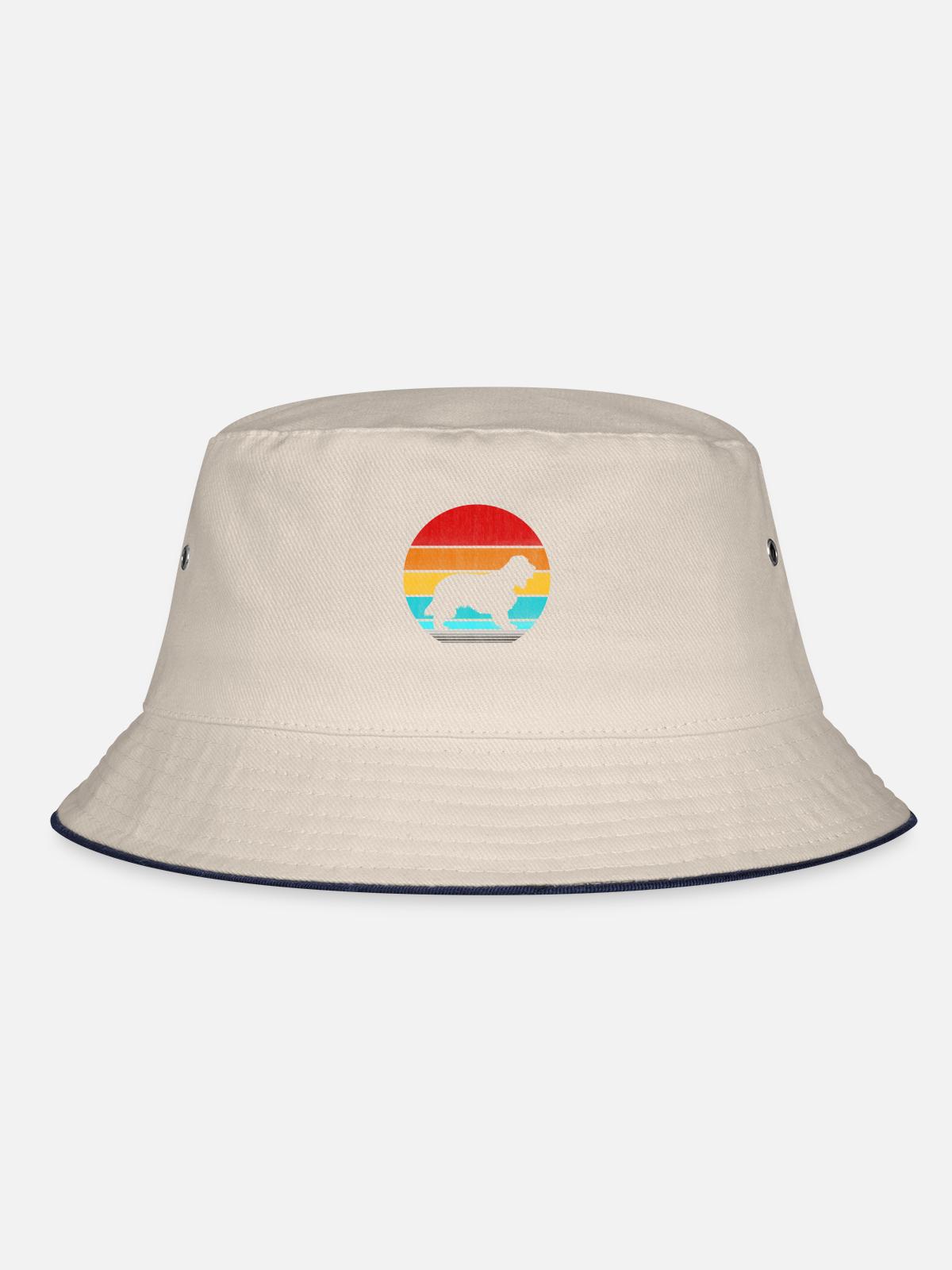cocker spaniel - Bucket Hat - ecru/navy - Front