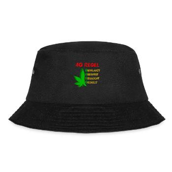 4G REGEL Canabis - Bucket Hat - Schwarz - Vorne - Lela (165cm)
