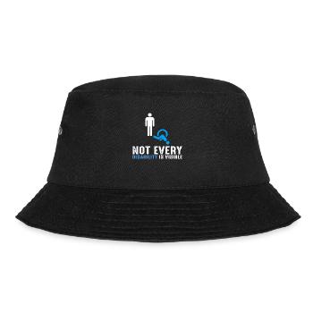 nicht jede Behinderung ist sichtbar - Bucket Hat - Schwarz - Vorne - Lela (165cm)